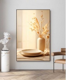60*90 Cm Crystall Porsalein Painting Yellow Vase Turkish Style For Living Room